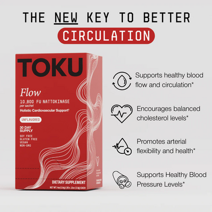 Toku Flow 10,800 FU Nattokinase Supplement | Soy Free Powder