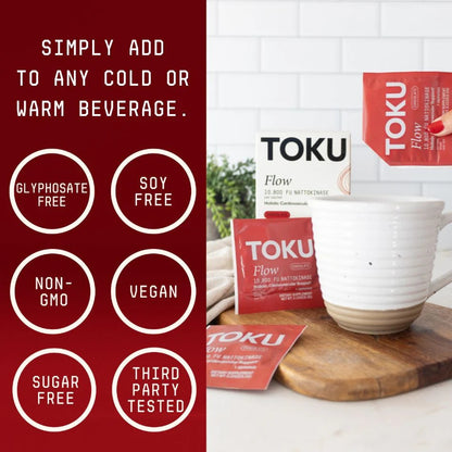 Toku Flow 10,800 FU Nattokinase Supplement | Soy Free Powder